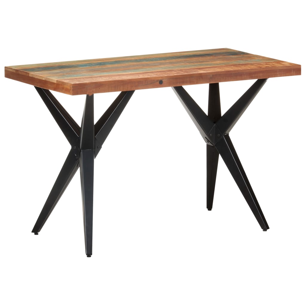 vidaXL Mesa de jantar 120x60x76 cm madeira recuperada maciça