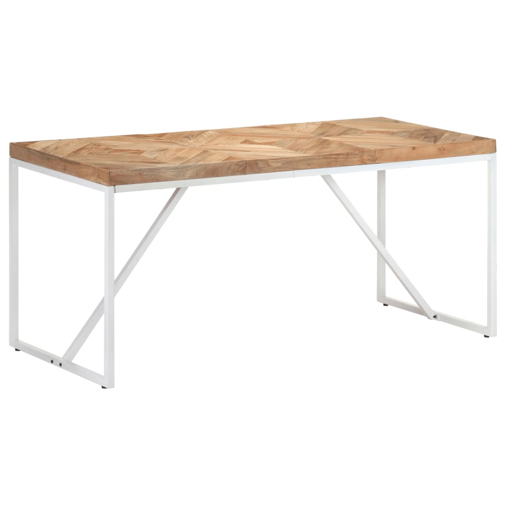 vidaXL Mesa de jantar 160x70x76 cm madeira acácia maciça e mangueira