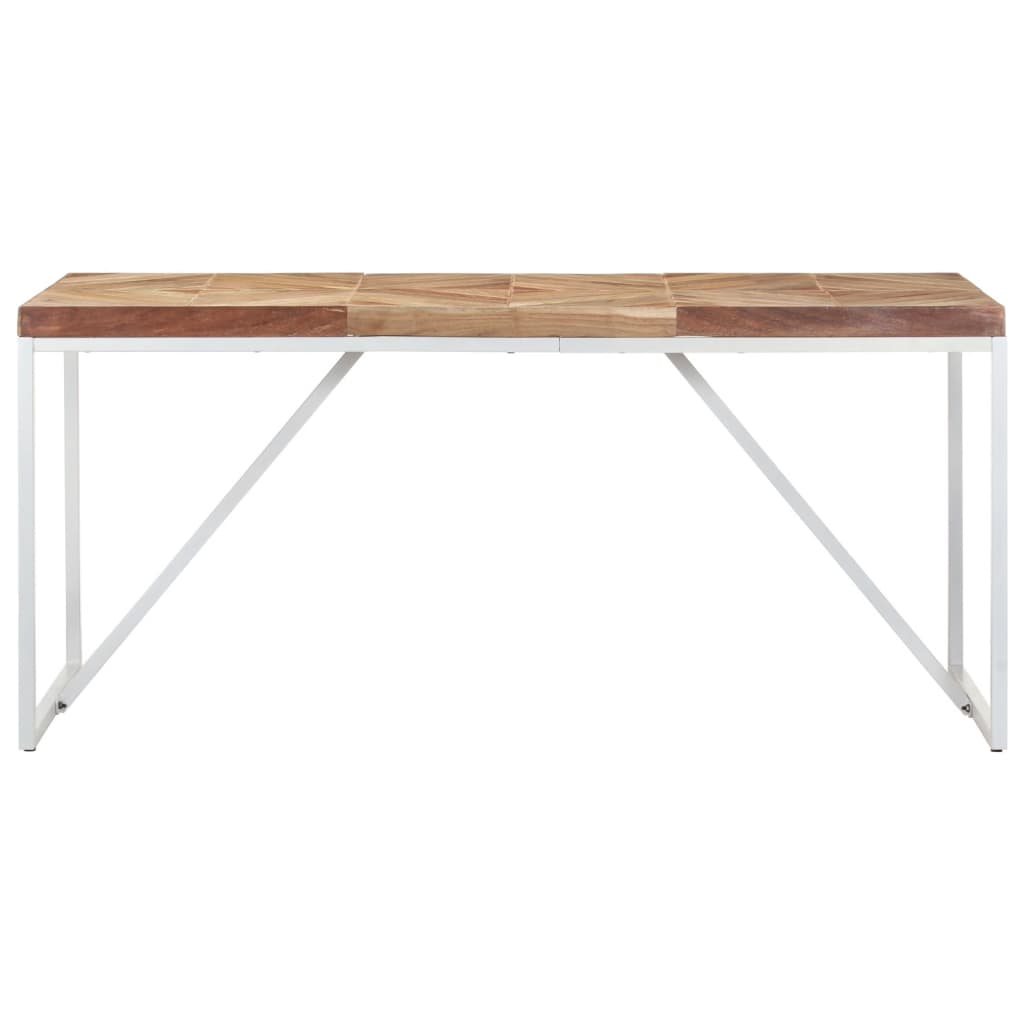 vidaXL Mesa de jantar 160x70x76 cm madeira acácia maciça e mangueira