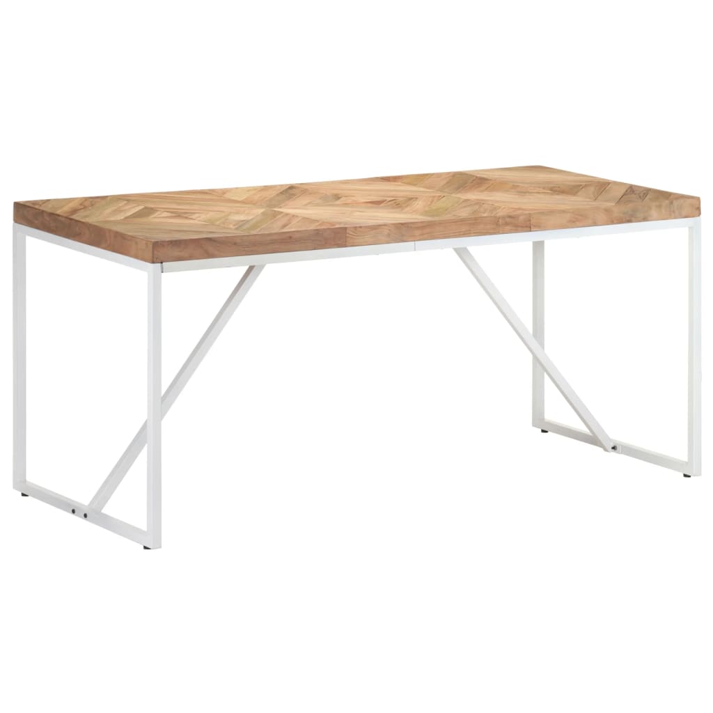 vidaXL Mesa de jantar 160x70x76 cm madeira acácia maciça e mangueira