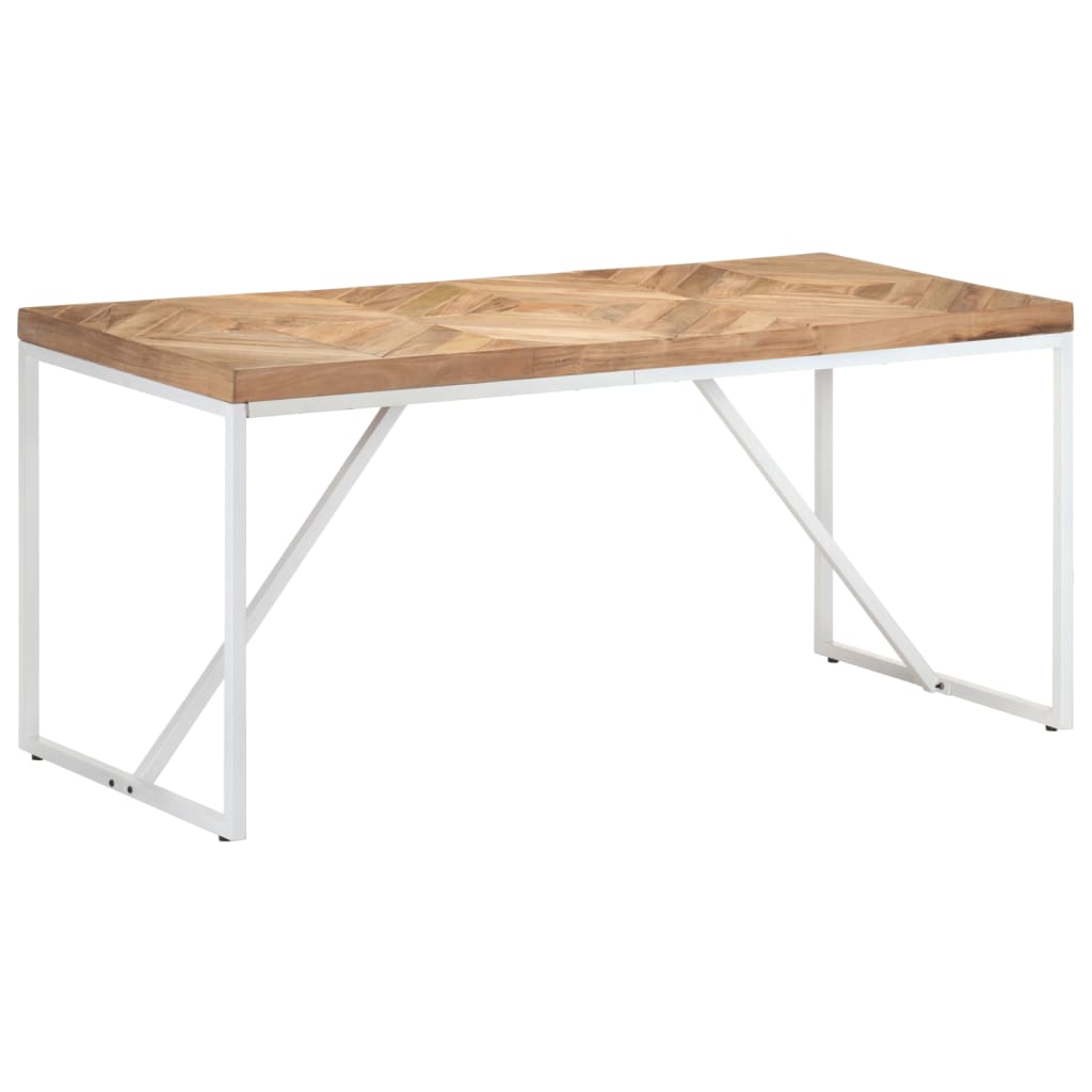 vidaXL Mesa de jantar 160x70x76 cm madeira acácia maciça e mangueira