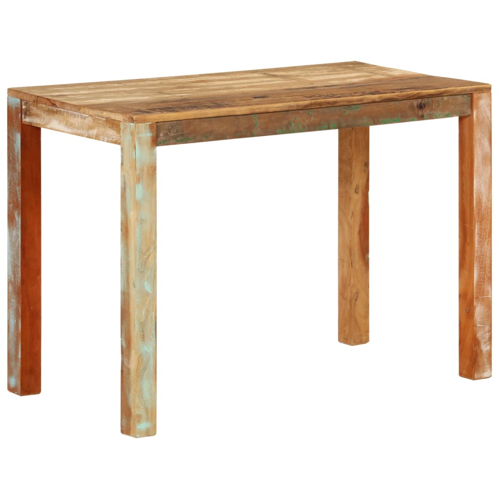 vidaXL Mesa de jantar 110x55x76 cm madeira recuperada maciça