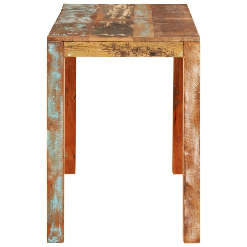 vidaXL Mesa de jantar 110x55x76 cm madeira recuperada maciça