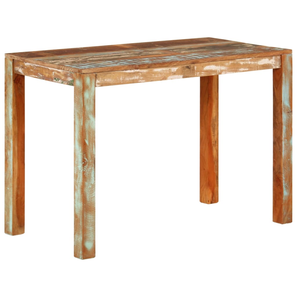 vidaXL Mesa de jantar 110x55x76 cm madeira recuperada maciça