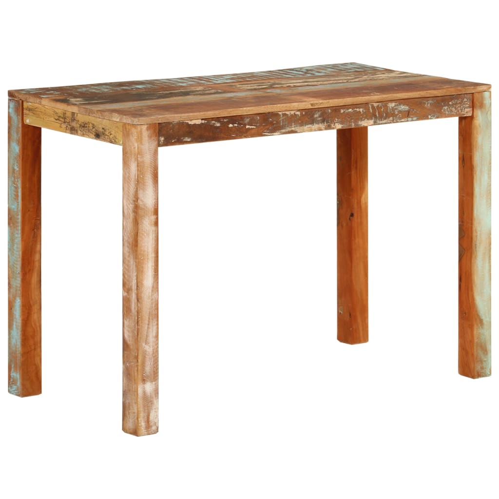 vidaXL Mesa de jantar 110x55x76 cm madeira recuperada maciça