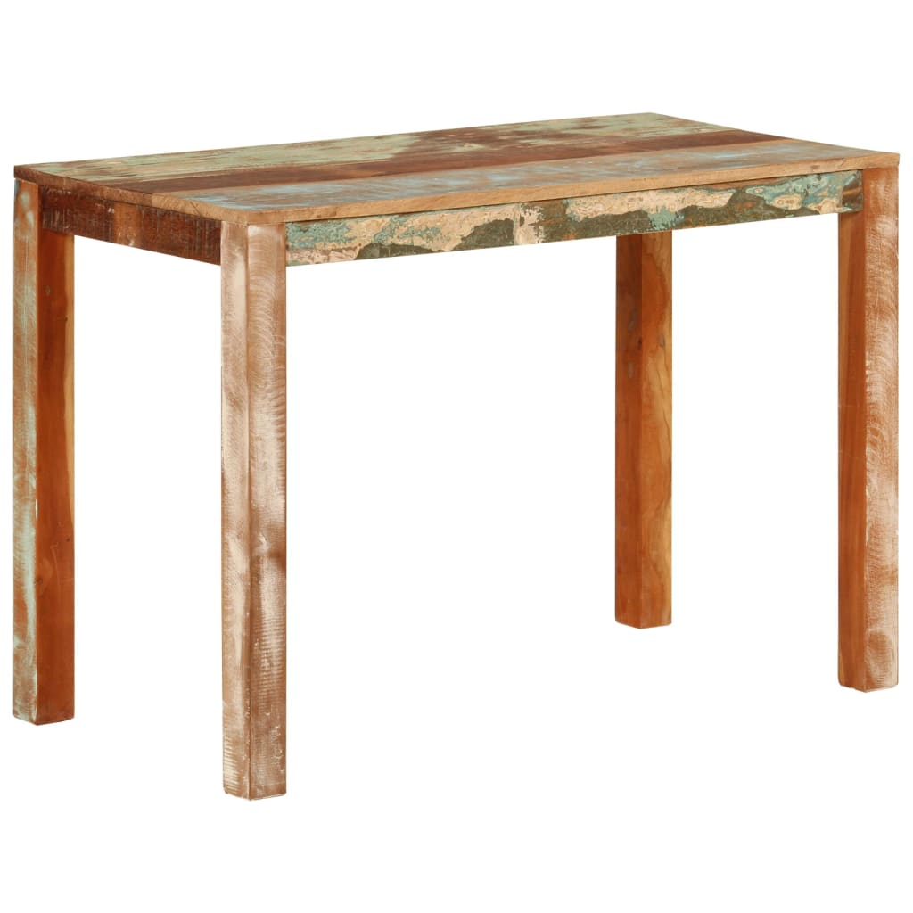 vidaXL Mesa de jantar 110x55x76 cm madeira recuperada maciça