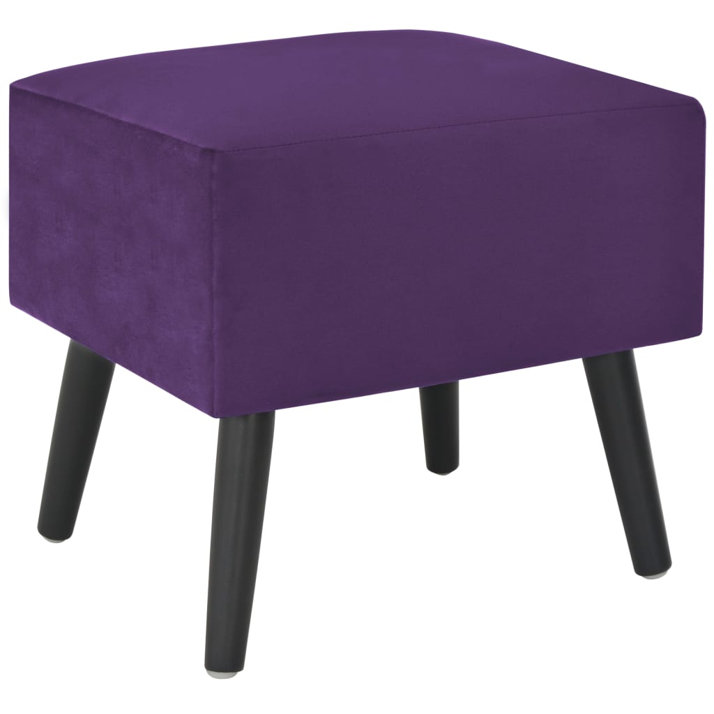 vidaXL Mesa-de-cabeceira 40x35x40 cm veludo roxo escuro