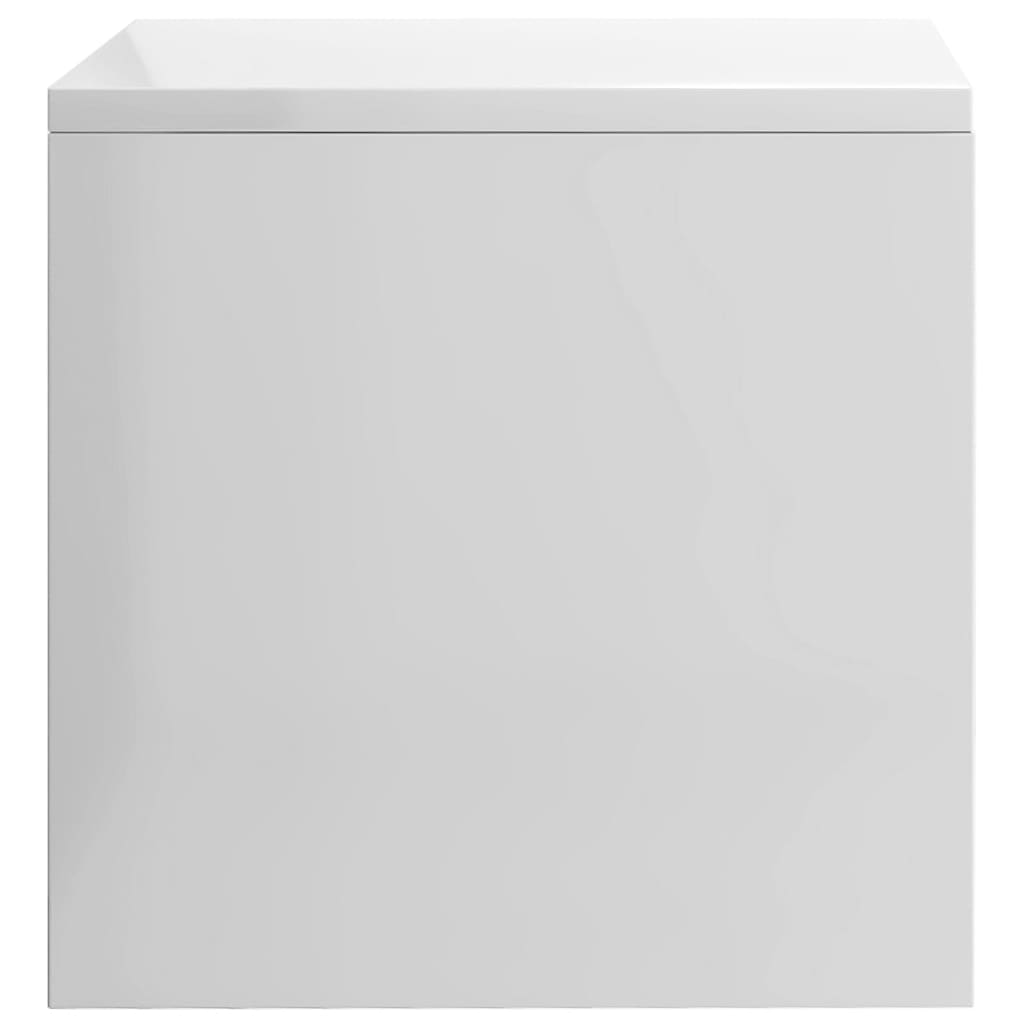 vidaXL Mesas-de-cabeceira 2 pcs 40x30x30cm aglomerado branco brilhante