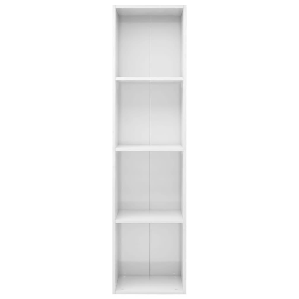 vidaXL Estante/móvel de TV 36x30x143 cm contraplacado branco brilhante