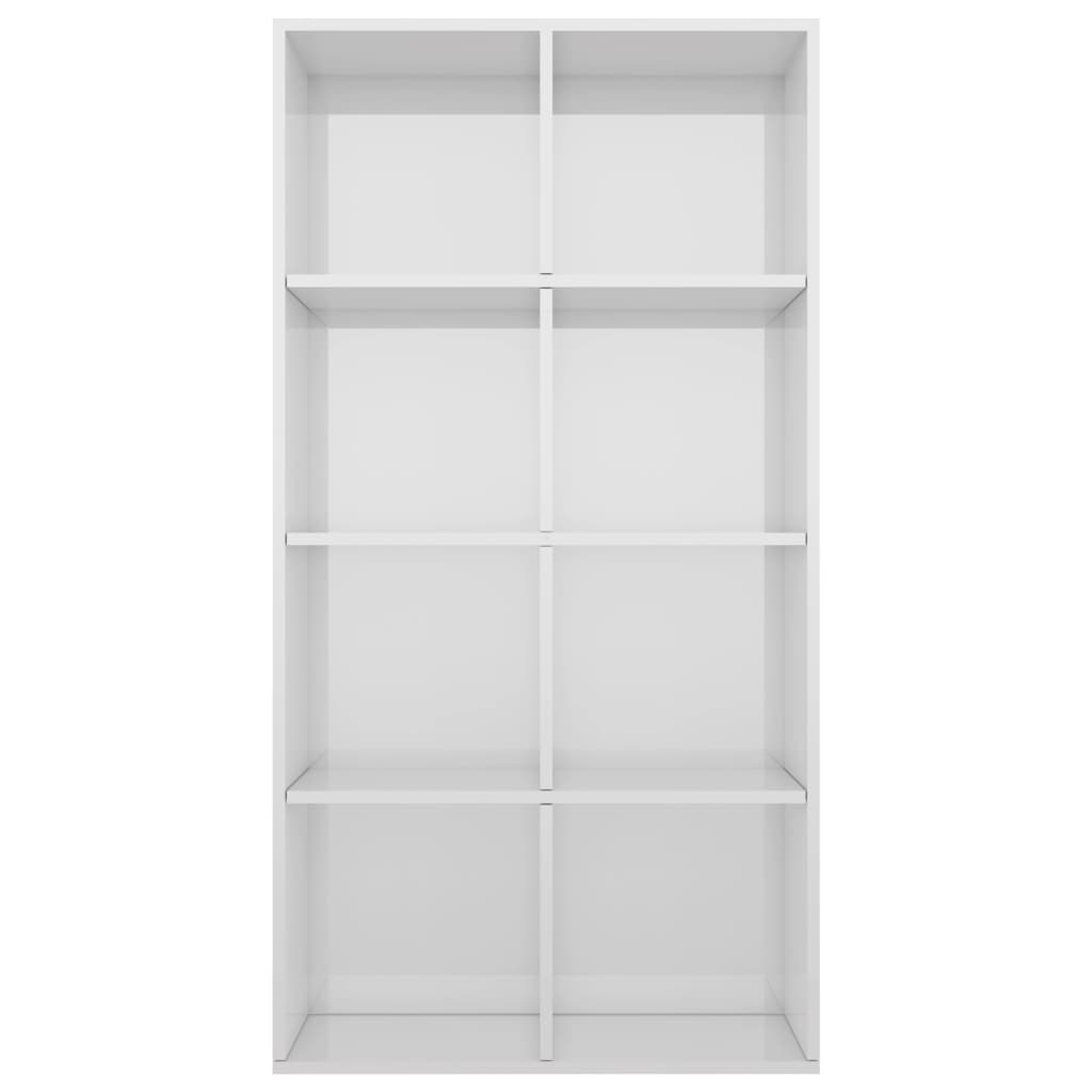 vidaXL Estante/aparador 66x30x130 cm contraplacado branco brilhante