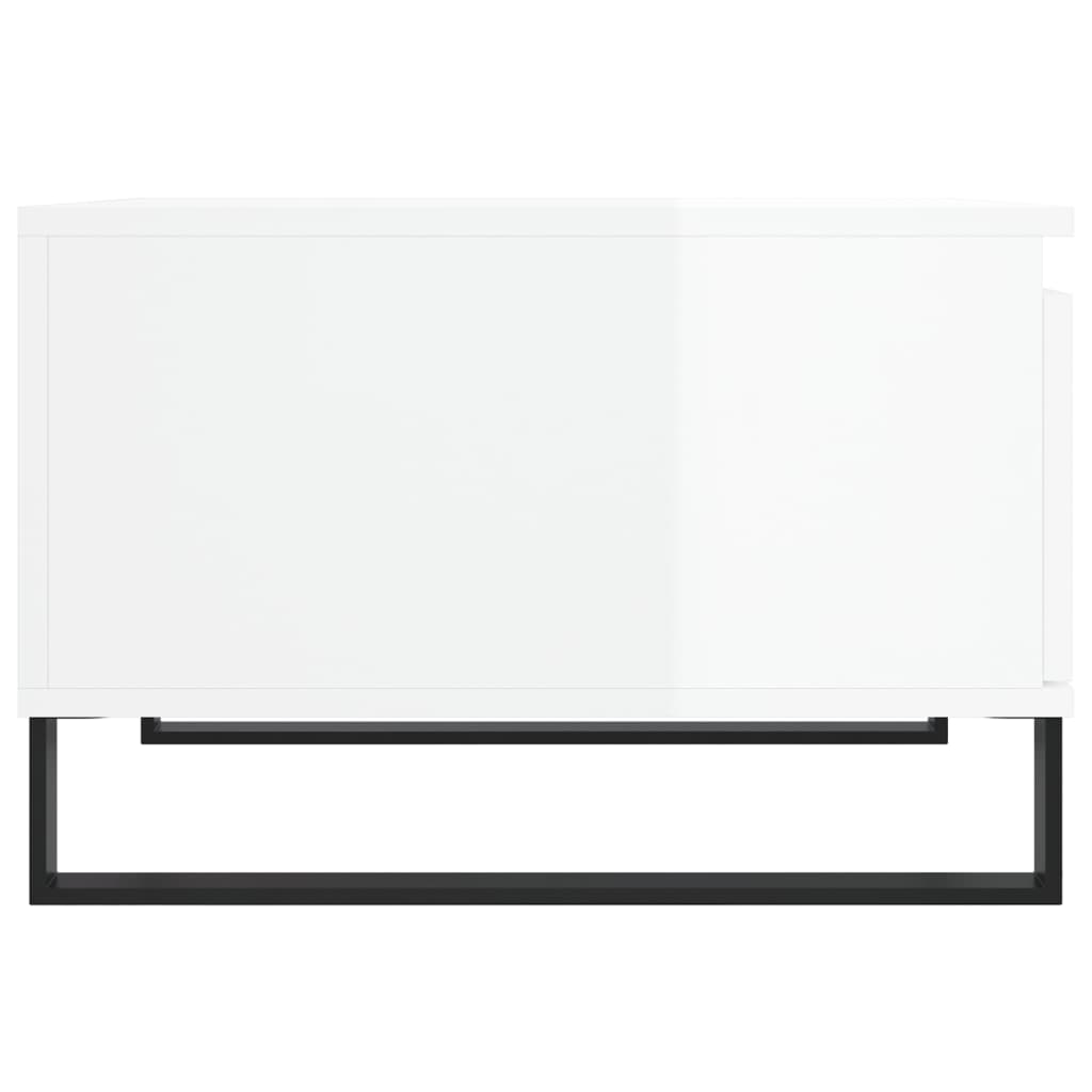 vidaXL Mesa de centro 55x55x36,5 cm derivados madeira branco brilhante