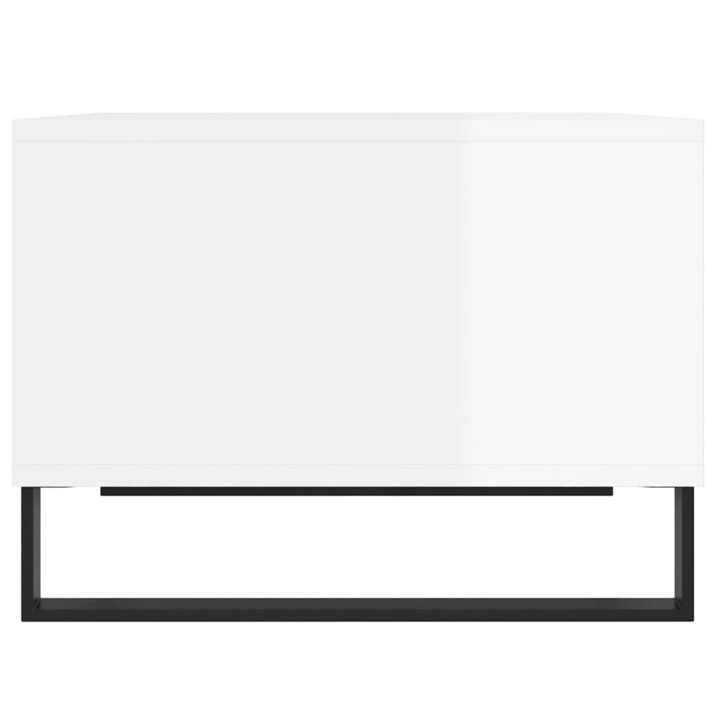 vidaXL Mesa de centro 60x50x36,5 cm derivados madeira branco brilhante