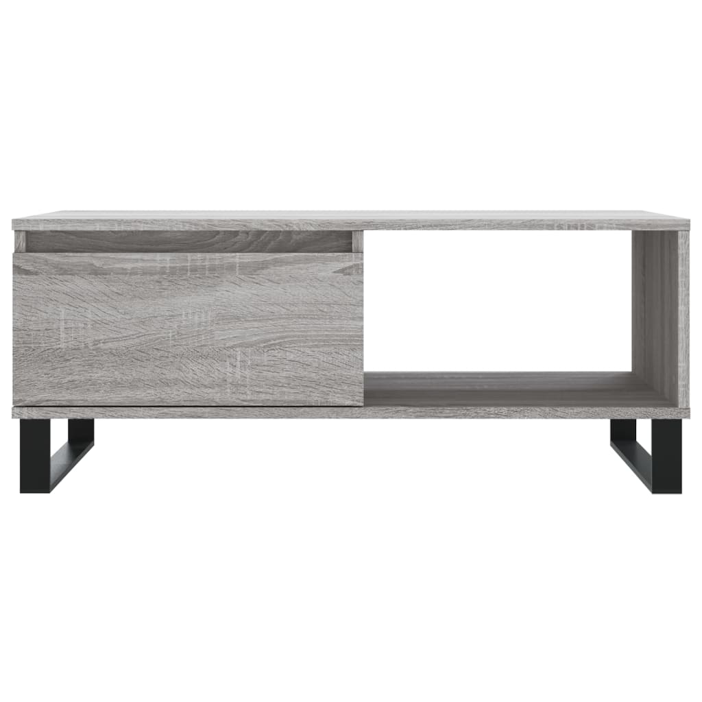 vidaXL Mesa de centro 90x50x36,5 cm derivados madeira cinzento sonoma