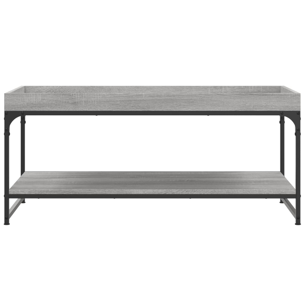 vidaXL Mesa de centro 100x49x45 cm derivados de madeira cinza sonoma