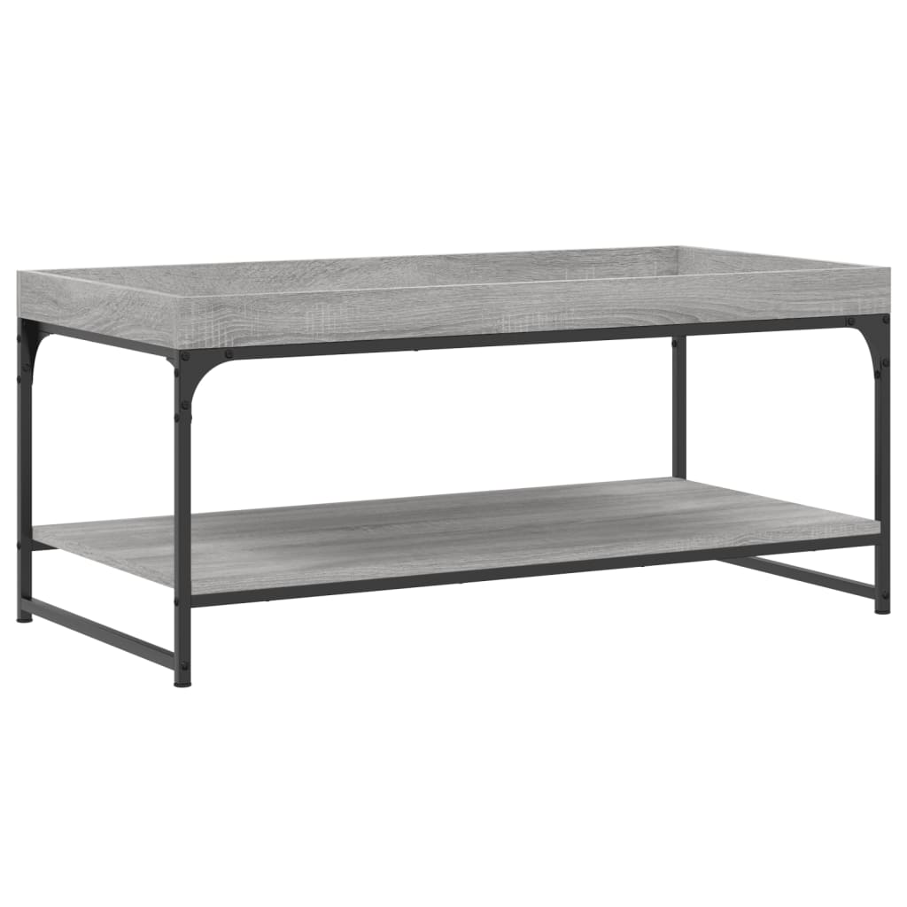 vidaXL Mesa de centro 100x49x45 cm derivados de madeira cinza sonoma