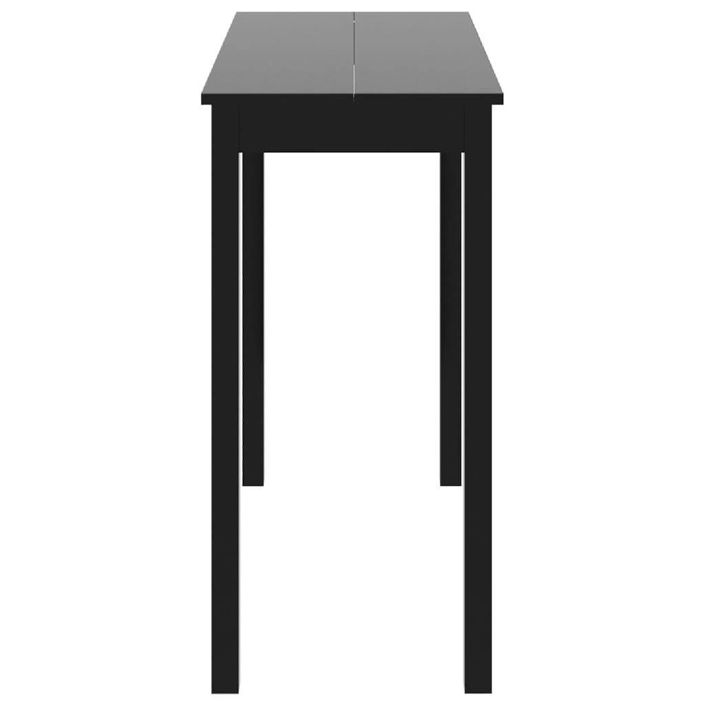 vidaXL Mesa de bar em MDF preto 115x55x107 cm