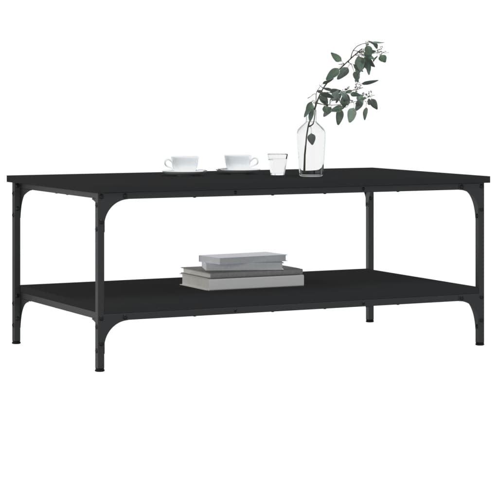 vidaXL Mesa de centro 100x55x40 cm derivados de madeira preto