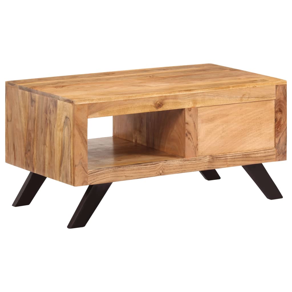 vidaXL Mesa de centro 90x50x45 cm madeira de acácia maciça