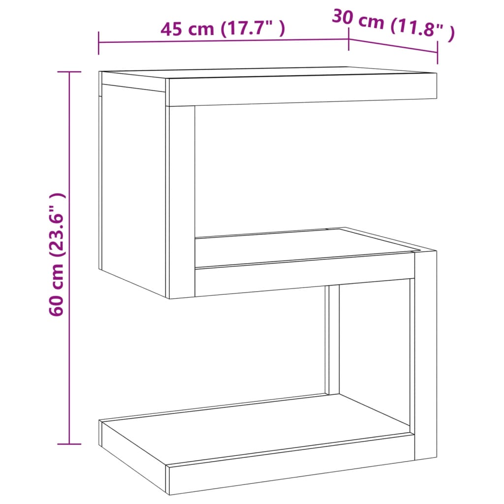 vidaXL Mesa de apoio 45x30x60 cm madeira de teca maciça