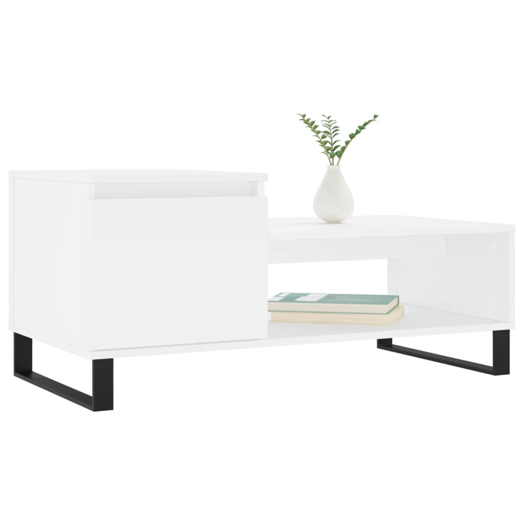 vidaXL Mesa de centro 100x50x45 cm derivados de madeira branco