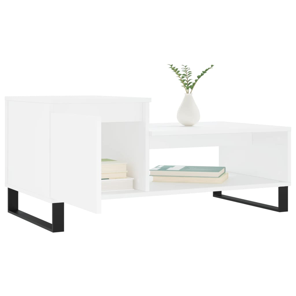 vidaXL Mesa de centro 100x50x45 cm derivados de madeira branco