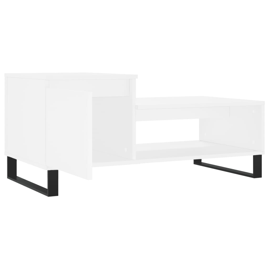 vidaXL Mesa de centro 100x50x45 cm derivados de madeira branco