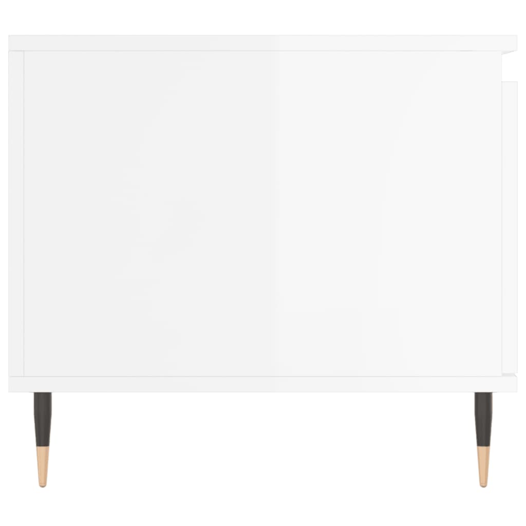 vidaXL Mesa de centro 100x50x45 cm derivados madeira branco brilhante