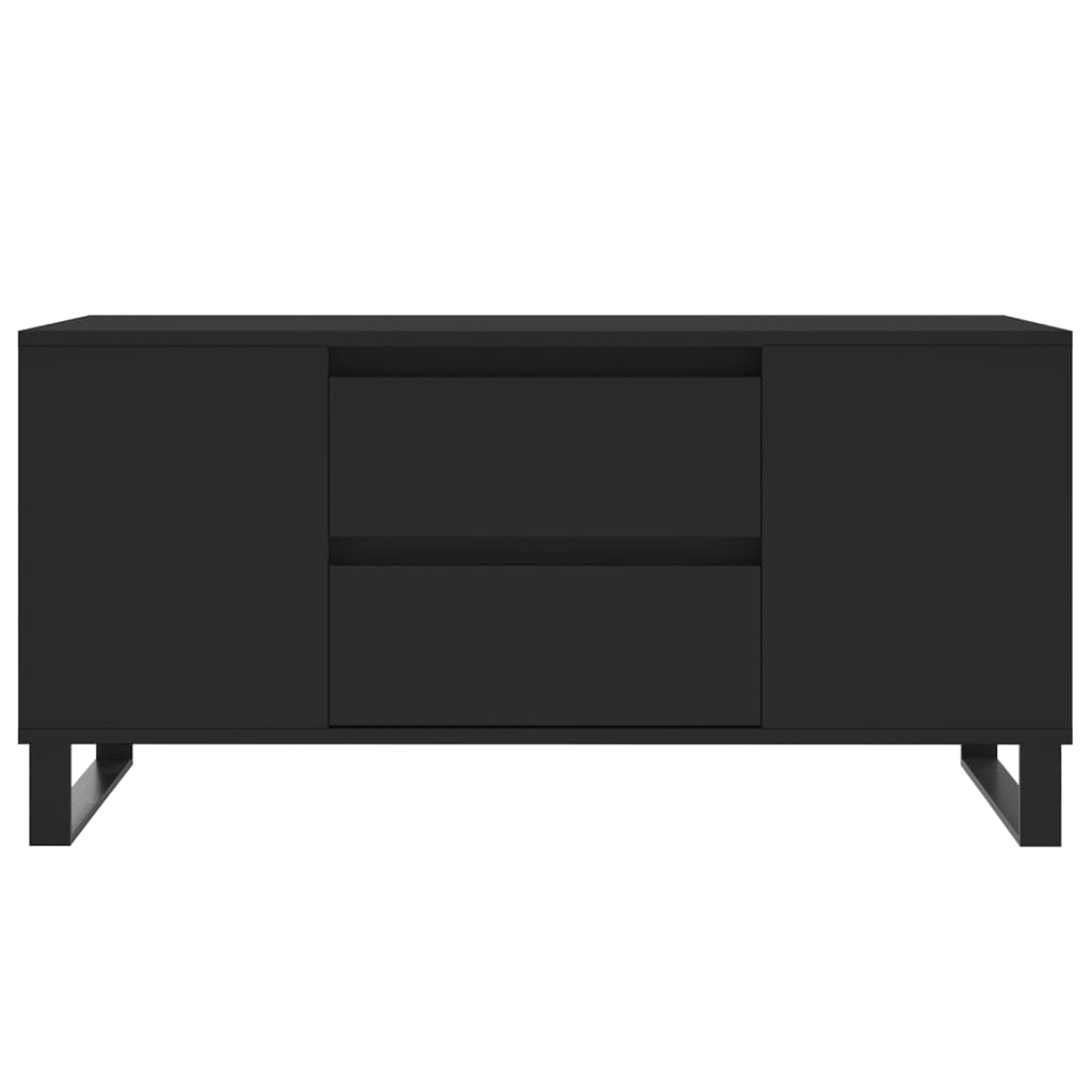 vidaXL Mesa de centro 102x44,5x50 cm derivados de madeira preto