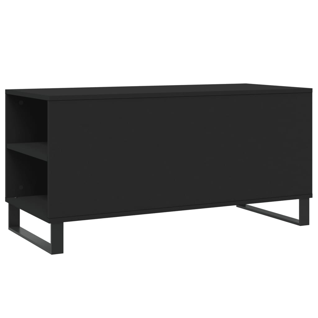 vidaXL Mesa de centro 102x44,5x50 cm derivados de madeira preto