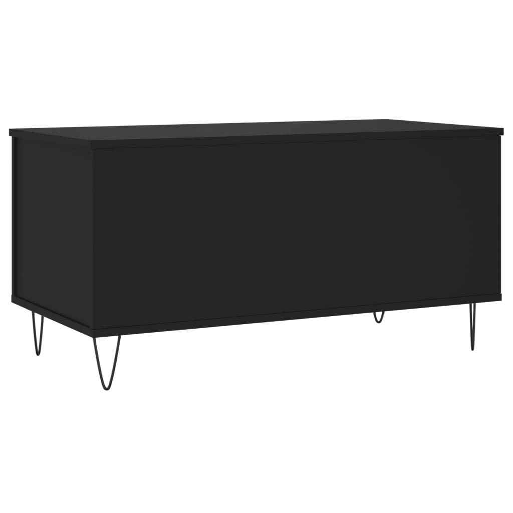 vidaXL Mesa de centro 90x44,5x45 cm derivados de madeira preto