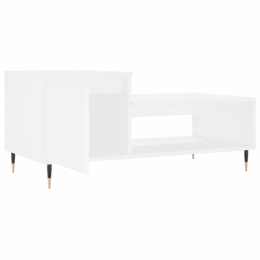 vidaXL Mesa de centro 100x50x45 cm derivados de madeira branco