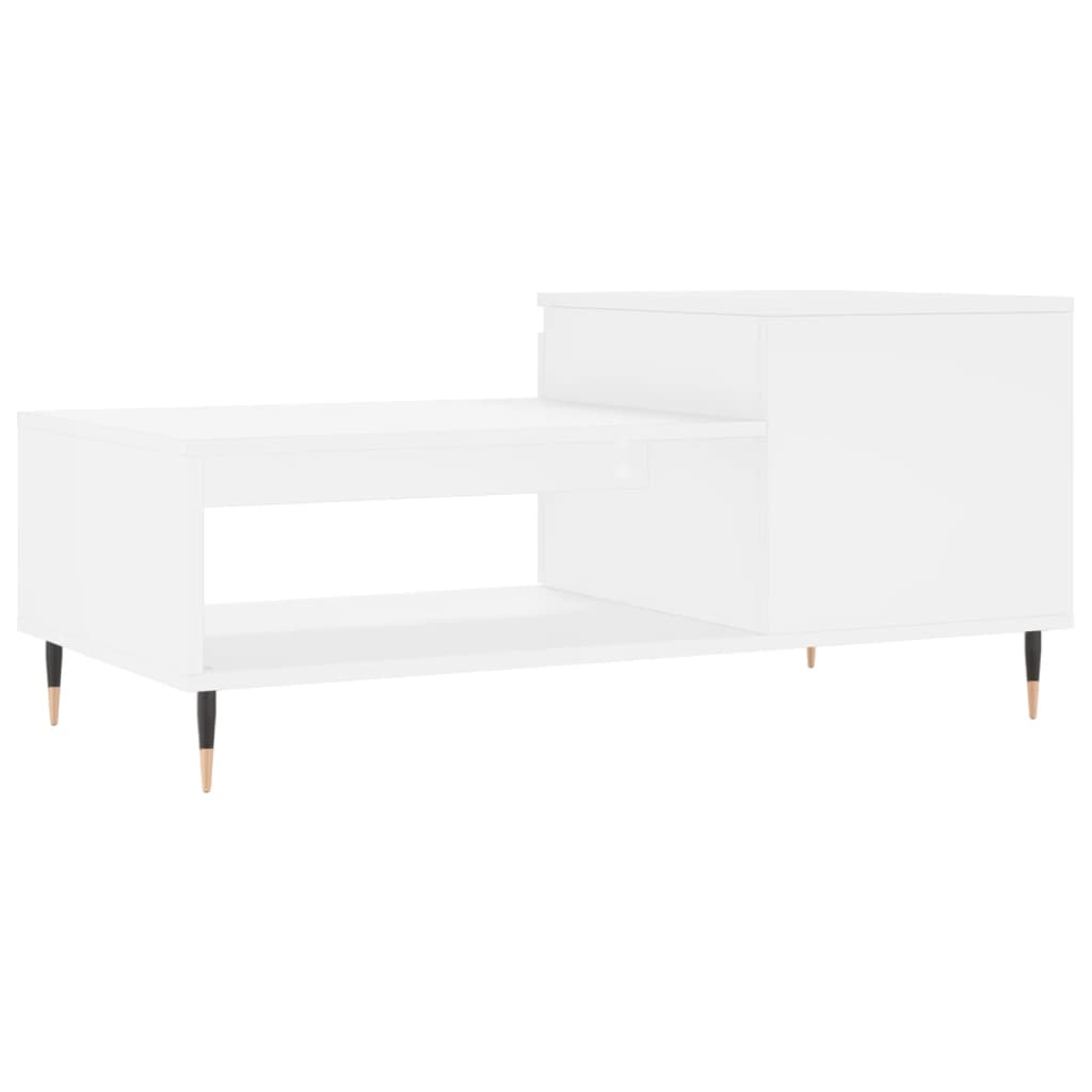 vidaXL Mesa de centro 100x50x45 cm derivados de madeira branco