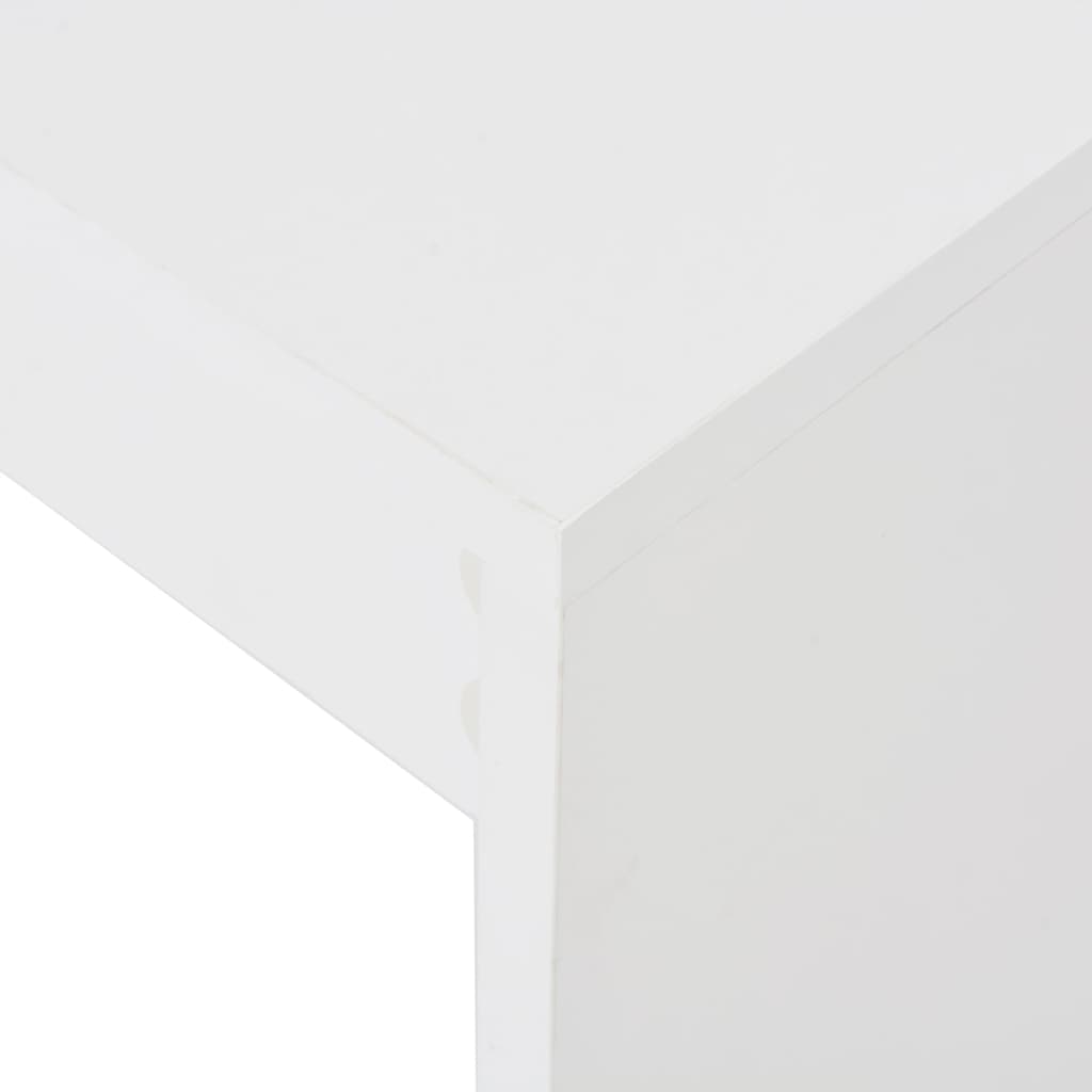 vidaXL Mesa de bar com prateleira branco 110x50x103 cm