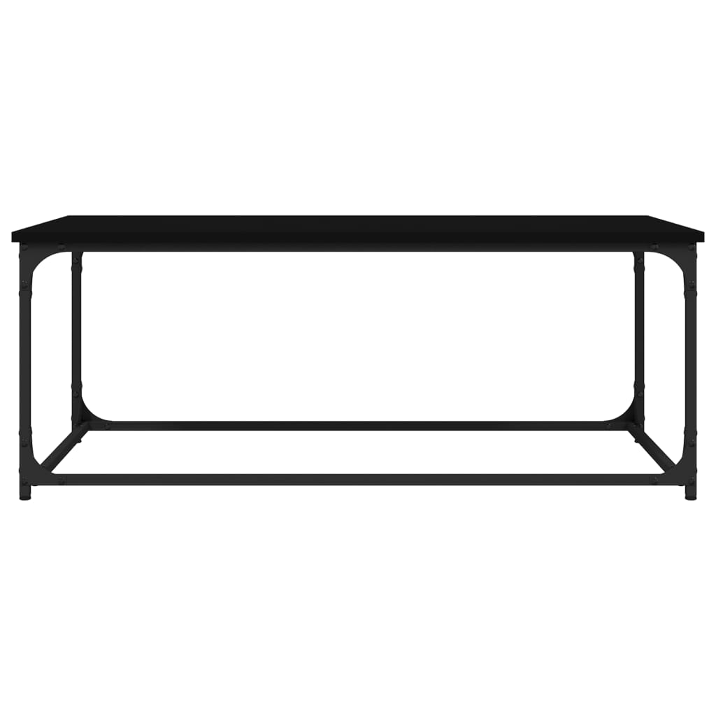 vidaXL Mesa de centro 102x50x40 cm derivados de madeira/ferro preto