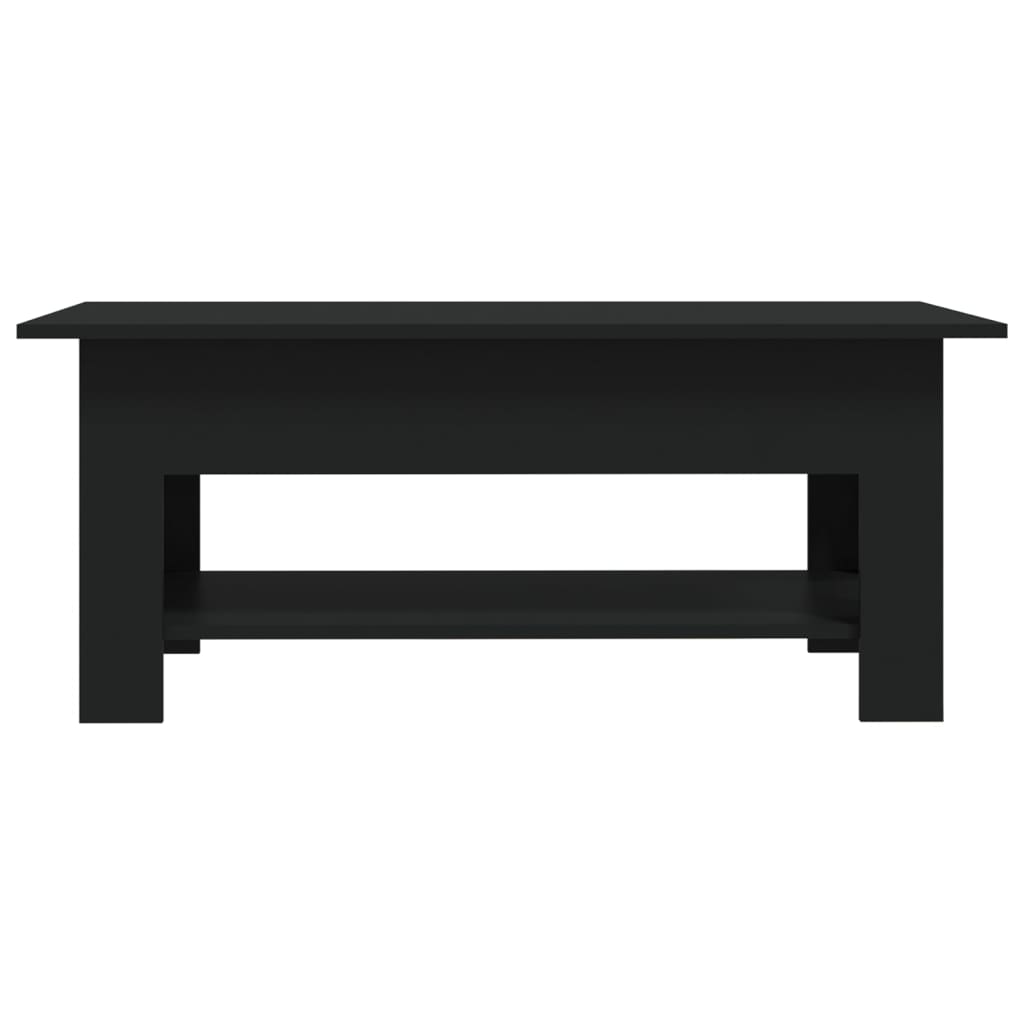 vidaXL Mesa de centro 102x55x42 cm contraplacado preto