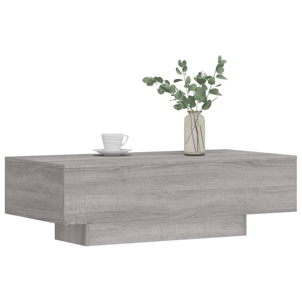 vidaXL Mesa de centro 100x49,5x31 cm derivados de madeira cinza sonoma