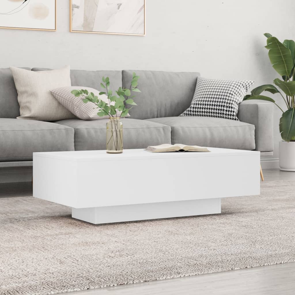 vidaXL Mesa de centro 100x49,5x31 cm derivados de madeira branco