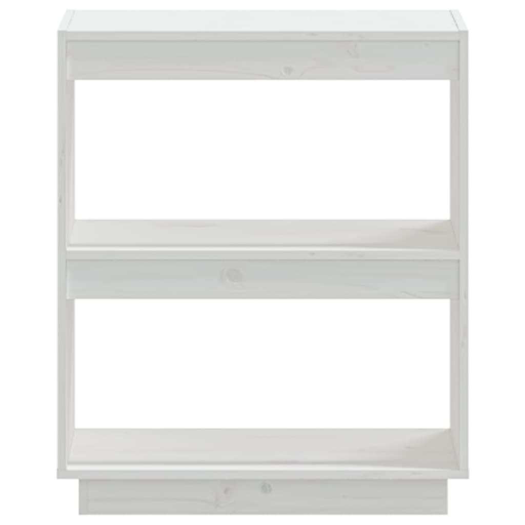 vidaXL Estante madeira de pinho maciça 60x35x71 cm branco