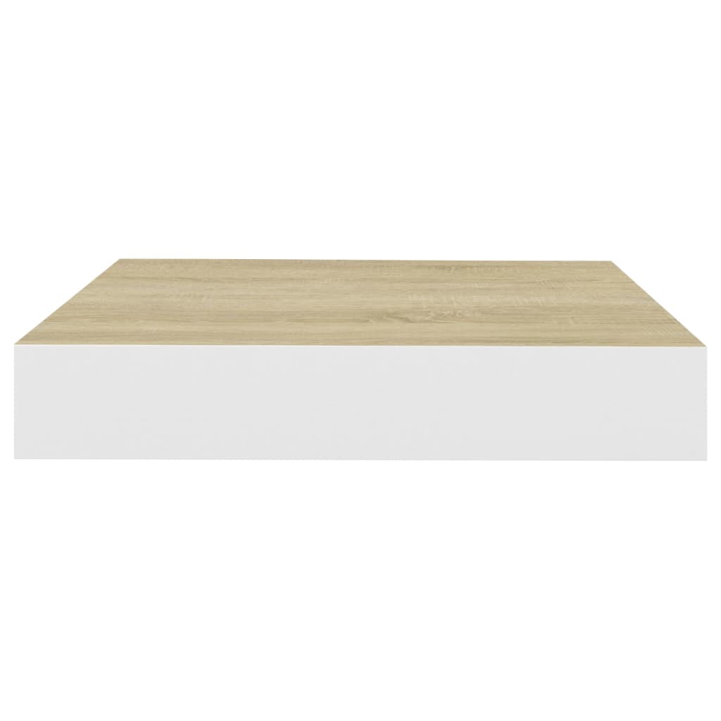 vidaXL Prateleiras de parede 4 pcs 23x23,5x3,8cm MDF carvalho e branco