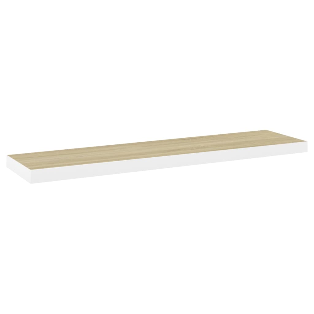 vidaXL Prateleiras parede 2pcs 90x23,5x3,8 cm MDF cor carvalho/branco