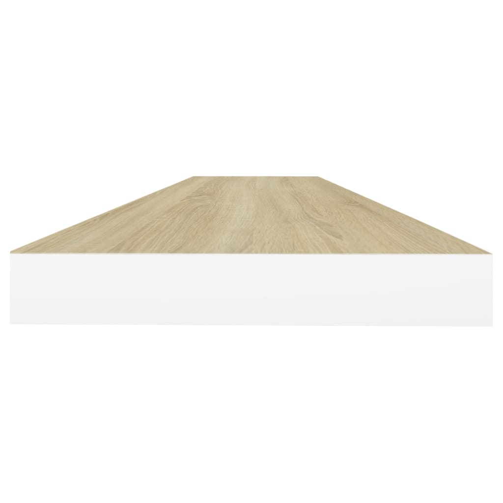 vidaXL Prateleiras parede 2pcs 90x23,5x3,8 cm MDF cor carvalho/branco