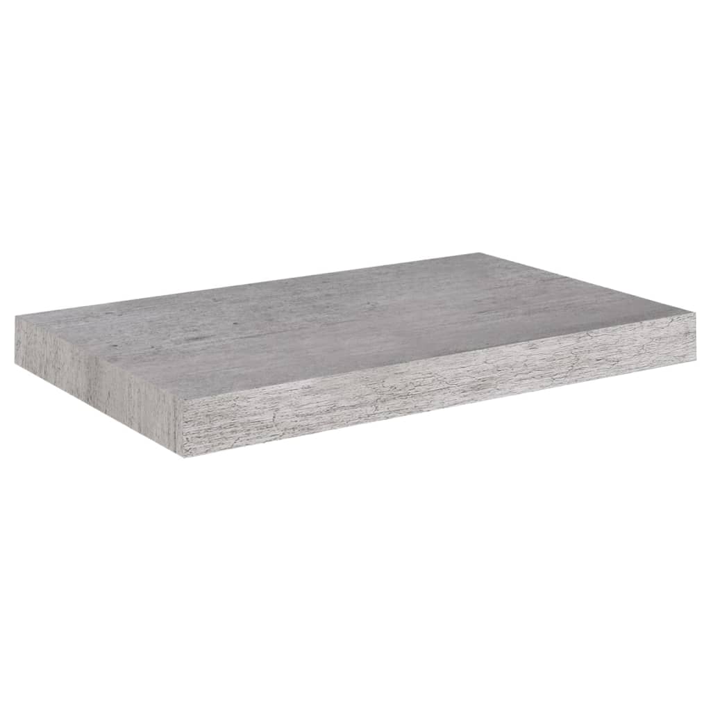 vidaXL Prateleiras de parede 2 pcs 50x23x3,8 cm MDF cinzento-cimento