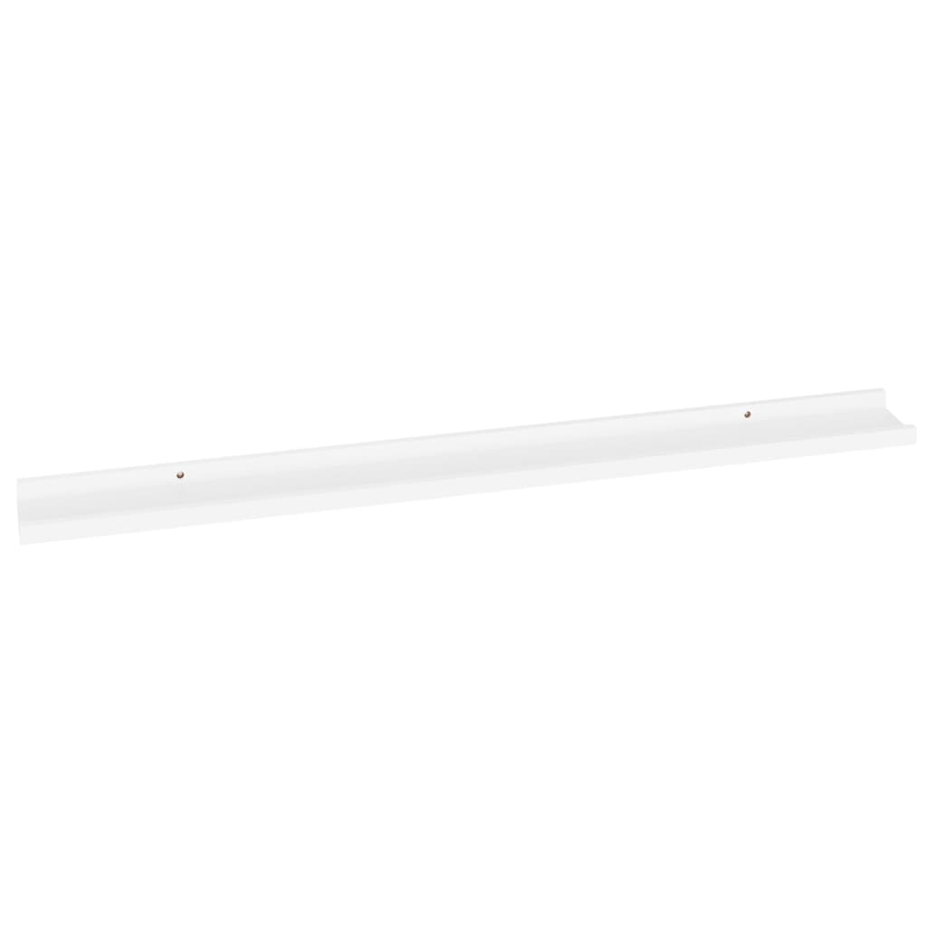 vidaXL Prateleiras de parede 2 pcs 100x9x3 cm branco