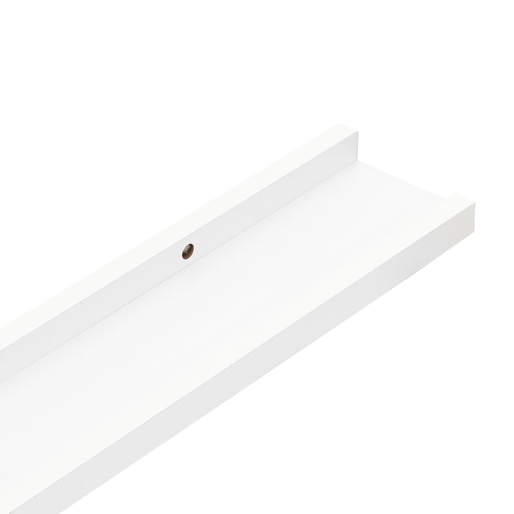 vidaXL Prateleiras de parede 2 pcs 100x9x3 cm branco