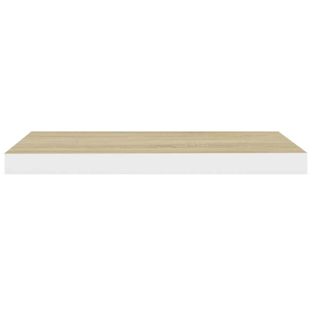 vidaXL Prateleira parede suspensa 60x23,5x3,8 cm MDF carvalho e branco