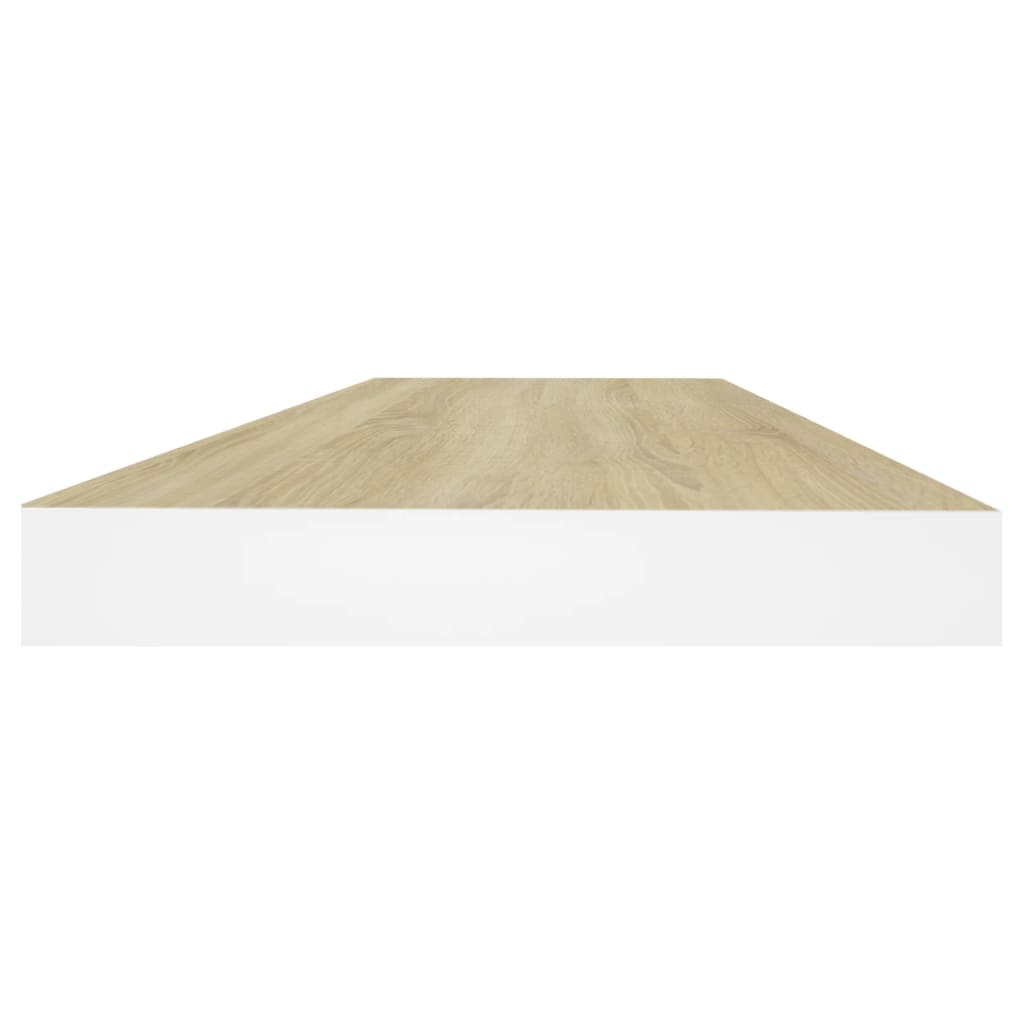 vidaXL Prateleira parede suspensa 60x23,5x3,8 cm MDF carvalho e branco