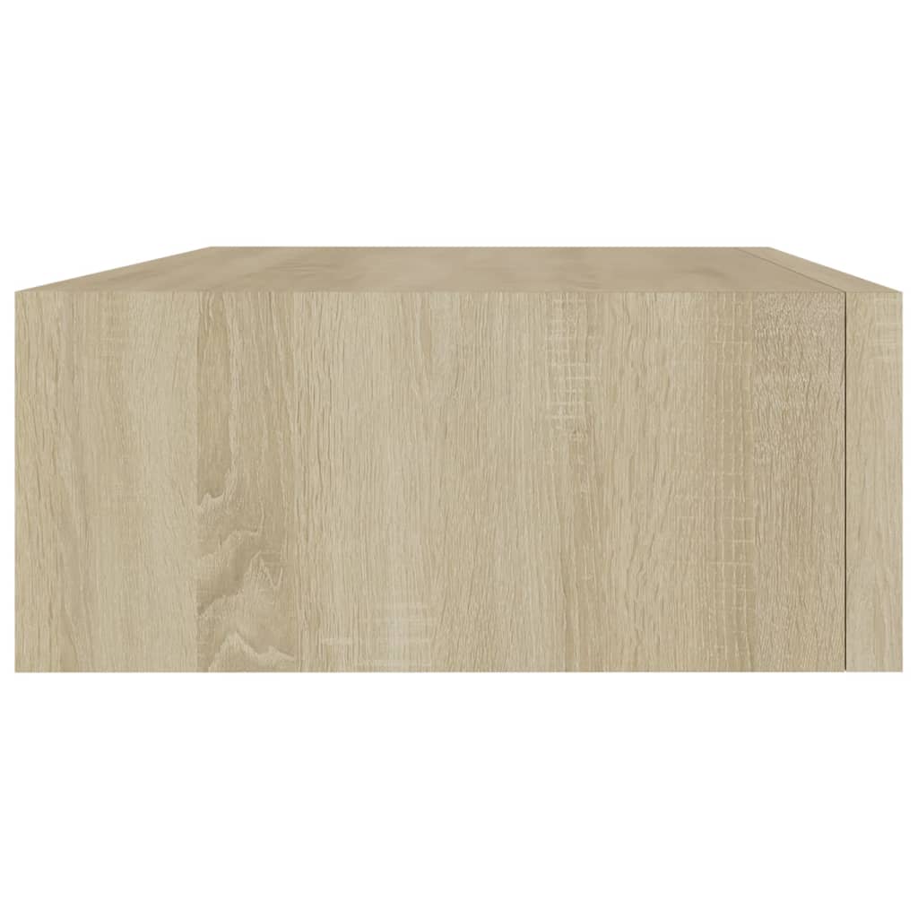 vidaXL Prateleira de parede com gaveta MDF 40x23,5x10 cm cor carvalho