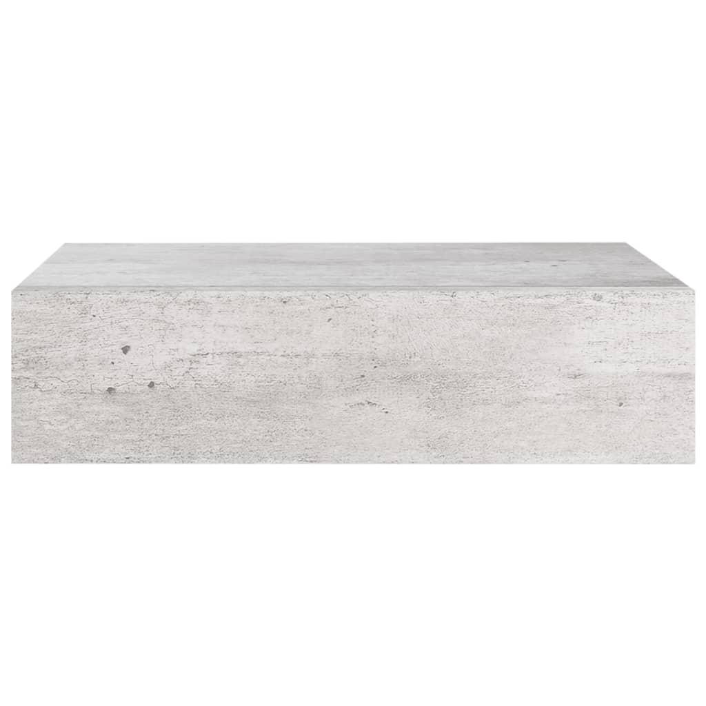 vidaXL Prateleira de parede com gaveta MDF 40x23,5x10 cm cinza cimento