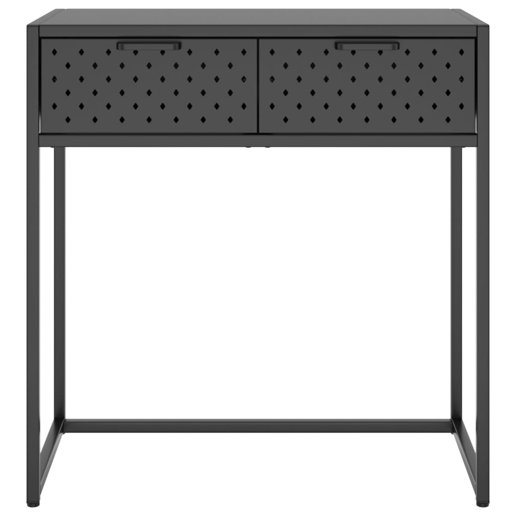 vidaXL Mesa consola 72x35x75 cm aço antracite