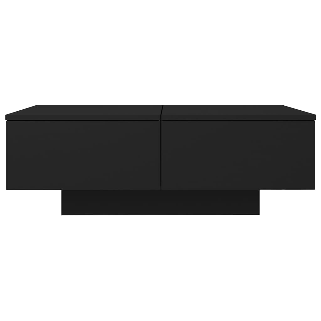 vidaXL Mesa de centro 90x60x31 cm contraplacado preto